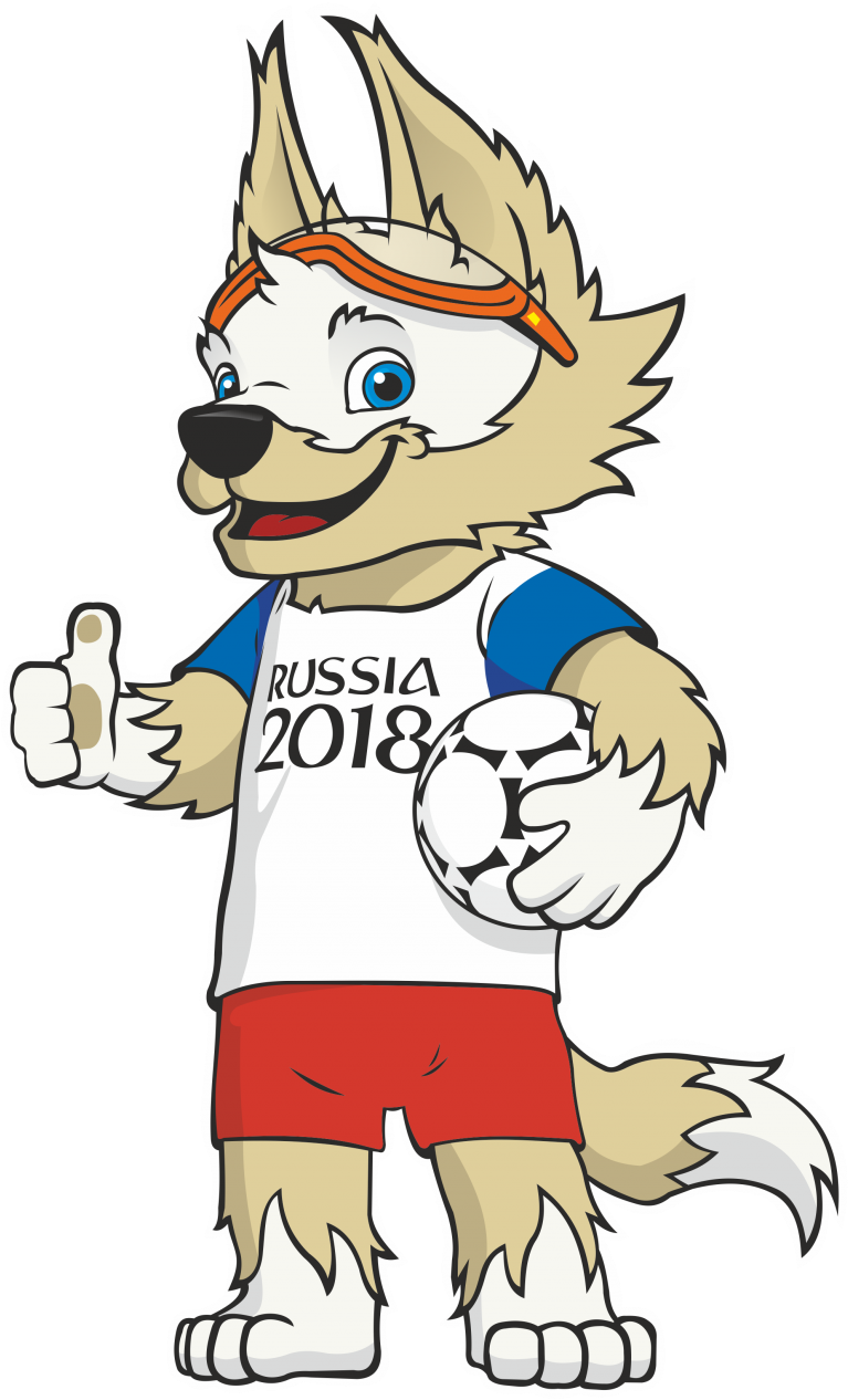 2018 Fifa World Cup Logo & Mascot Zabivaka Logo [fifa - Fifa World Cup 2018 Mascot (768x1283)