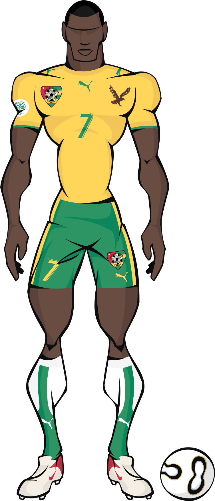 South Africa 2010 Fifa World Cup Cameroon National - Home Kit Angola 2006 (920x1970)