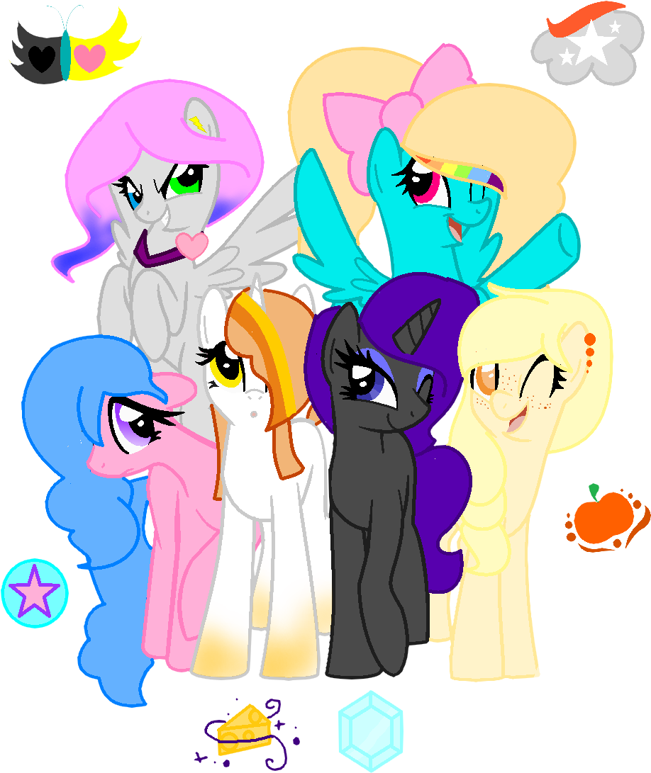 Mlp The Next Gen Mane 6 By Doodle-pony - Cartoon (1030x1133)