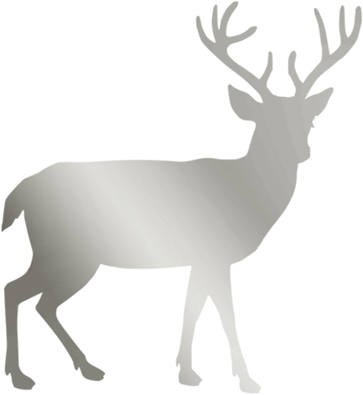 Vacation, Silver, Stag, Deer, Christmas, Animal - Deer Silhouettes (1179x1280)
