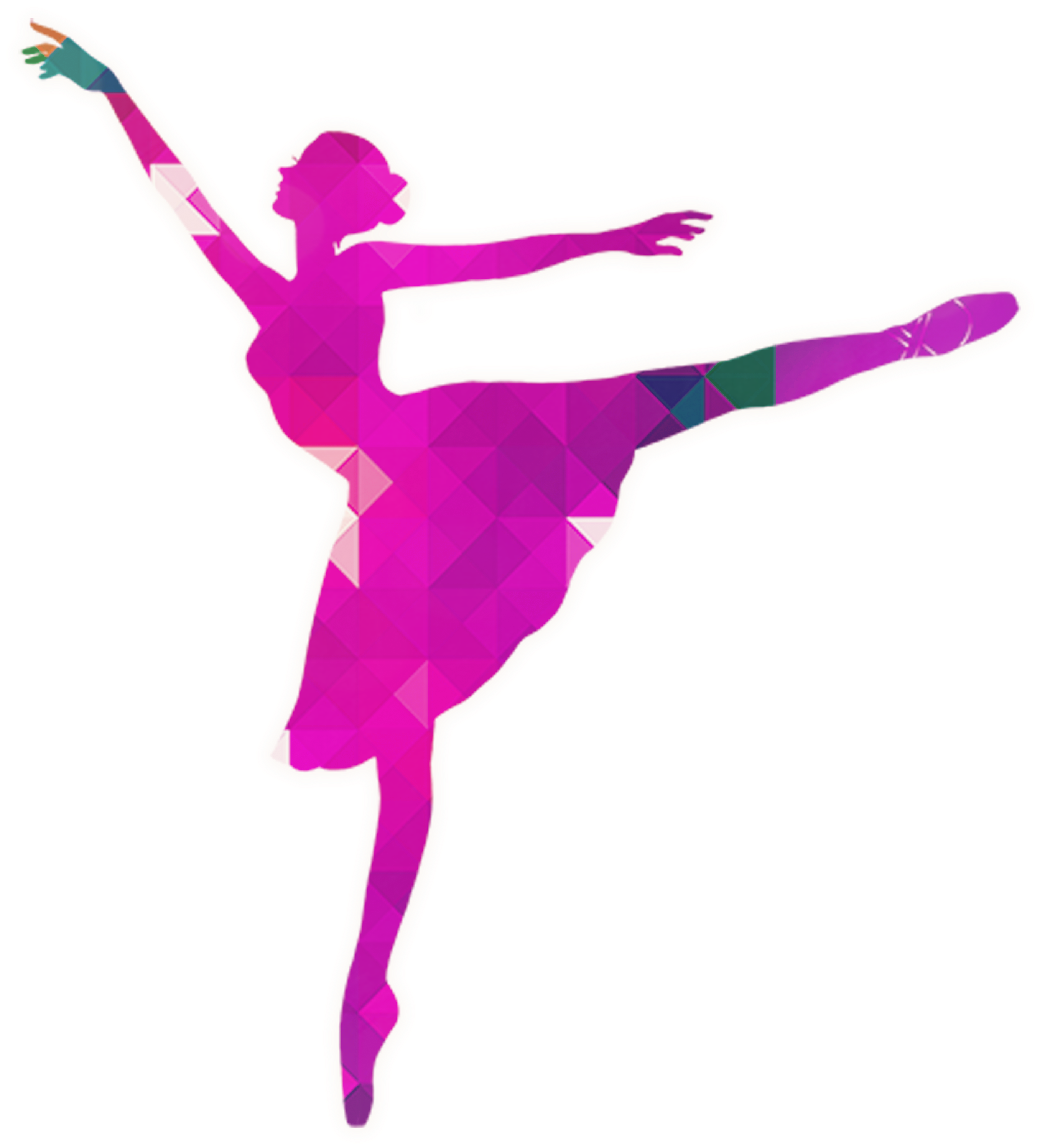 Ballerine Clipart Pink Silhouette - Colorful Silhouette Dance Png (2800x3000)
