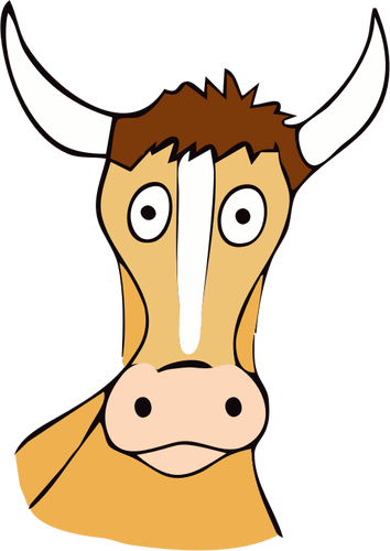 Vector Drawing Of Staring Brown Cow - Bullsh: Or, That Bloody Cow (354x500)