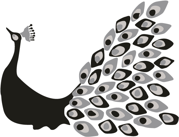 Smock Peacock Motif - Illustration (696x696)