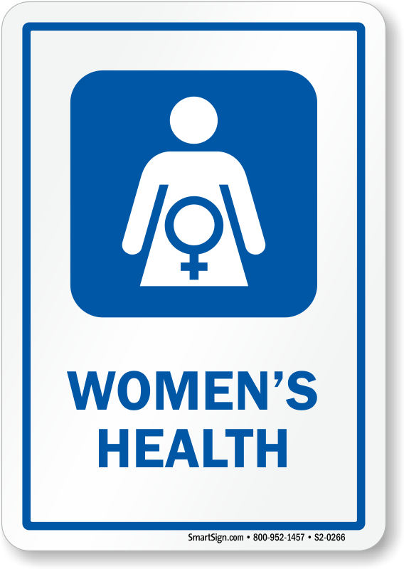Women's Health Sign With Female Health Care Symbol - Lunch Room Sign (568x800)