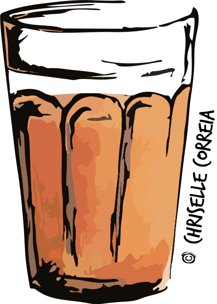 Cropped Once Upon A Chai Glass - Chai Glass Vector (710x991)