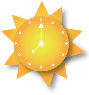 Summer Hours Have Begun - Summer Clock (389x400)
