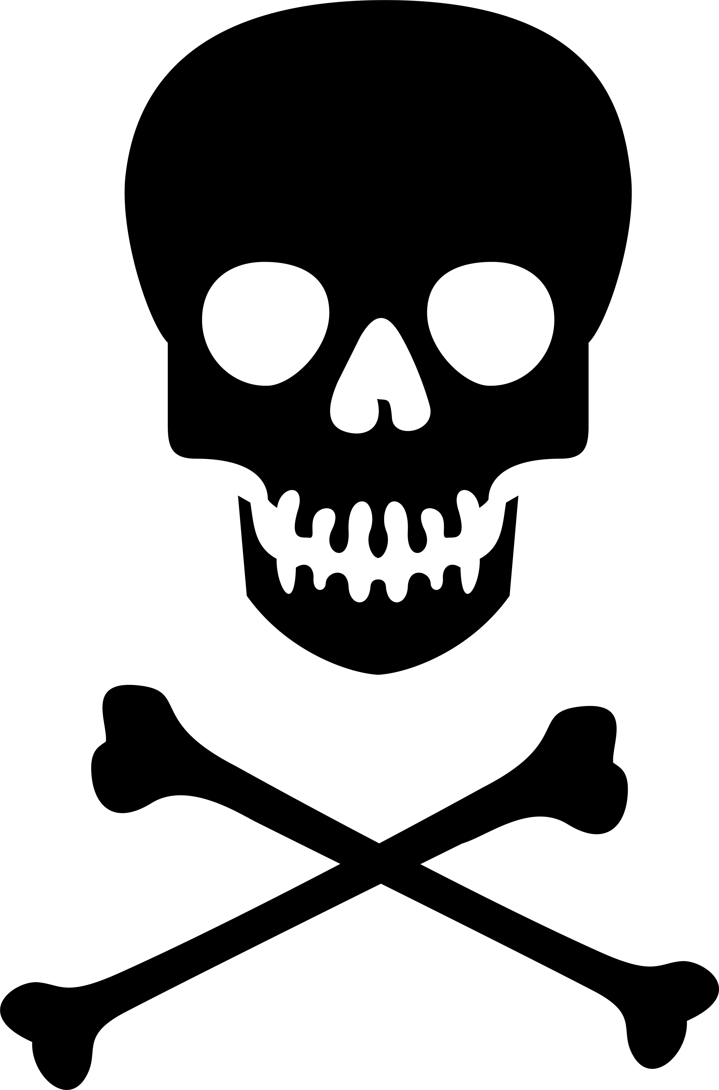 Clipart Skull Clipart - Skull And Cross Bones Png (2400x3635)