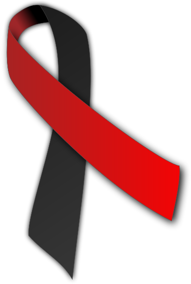 Red And Black Ribbon - Black And Red Ribbon (401x599)