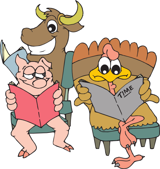 Animals Reading Png (564x595)