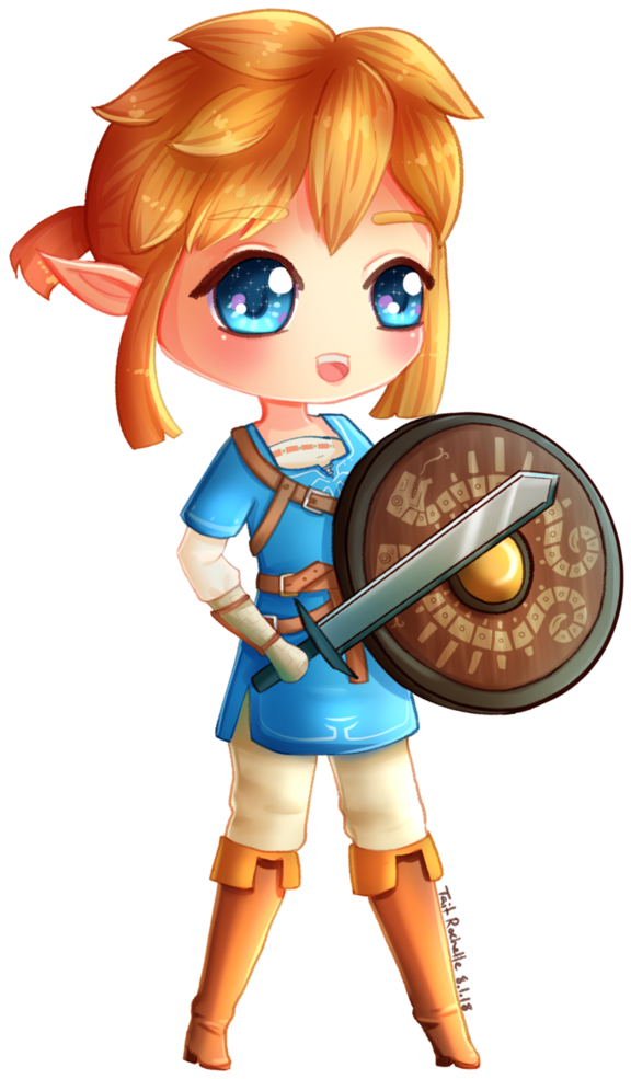 Breath Of The Wild Link Chibi By Taitrochelle - Drawing (752x1063)