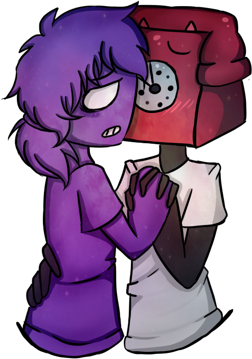 Let's Just Dance The Night Away By Xgalaxydairex On - Comic Phone Guy X Purple Guy (558x718)