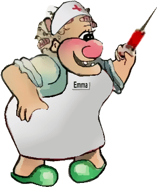 Schwester Emma, Krankenschwester, Krankenschwestern, - Arztpraxis Comic (386x424)