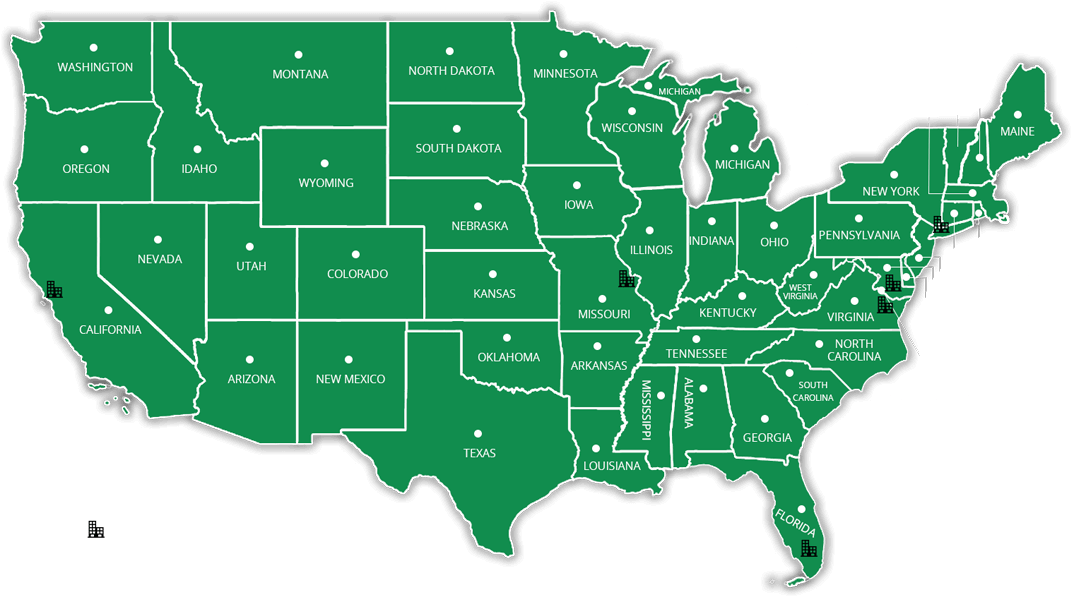 Rip & Go - United States Map Vector Download (1100x780)