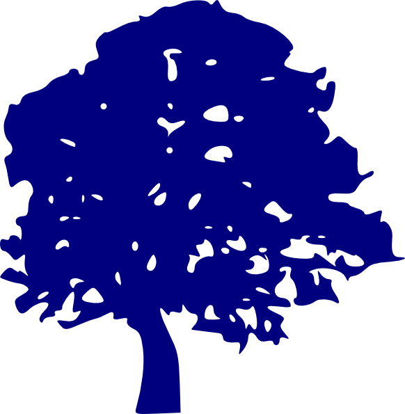 Blue Tree Clipart (582x595)