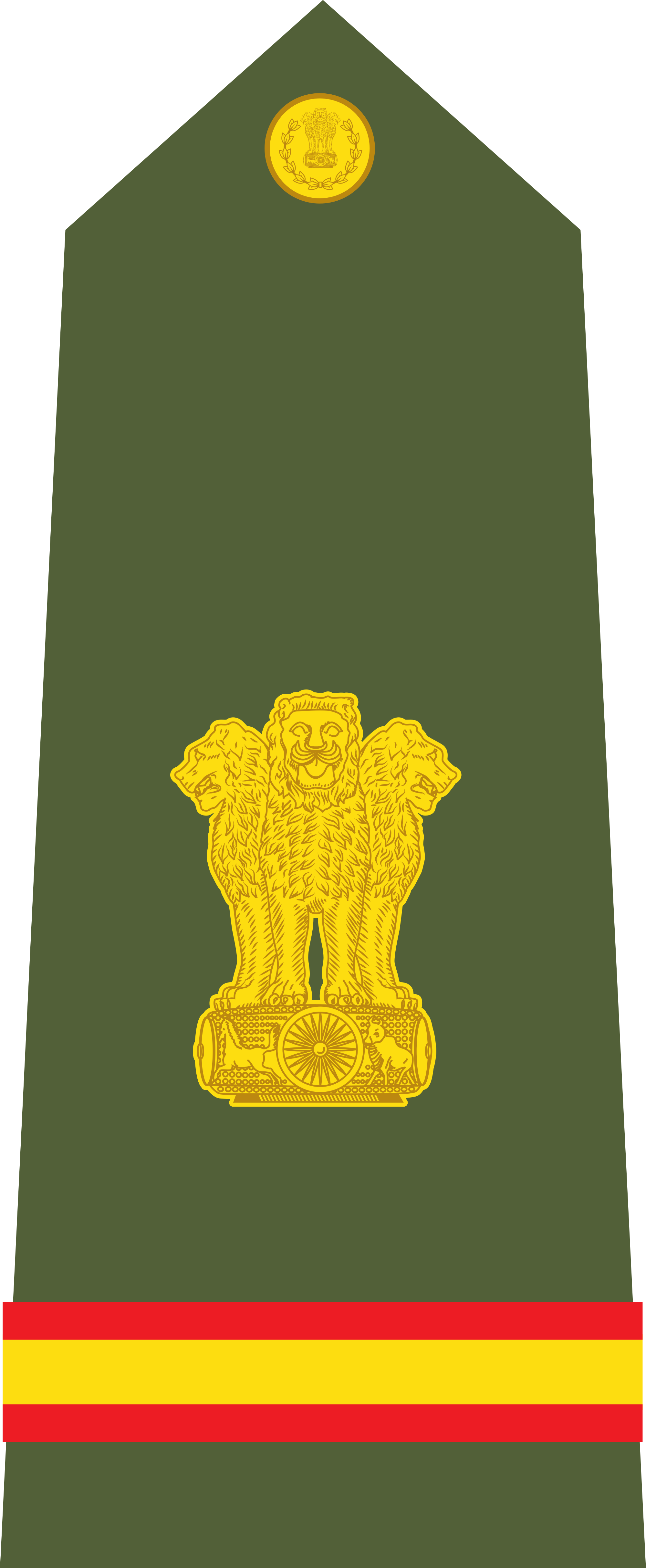 Indian Army Logo 7, Buy Clip Art - Subedar Rank In Indian Army (2000x4853)