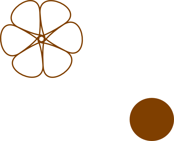 Brown Flower 31 Clip Art At Clker - Simple Mandala Designs (600x487)