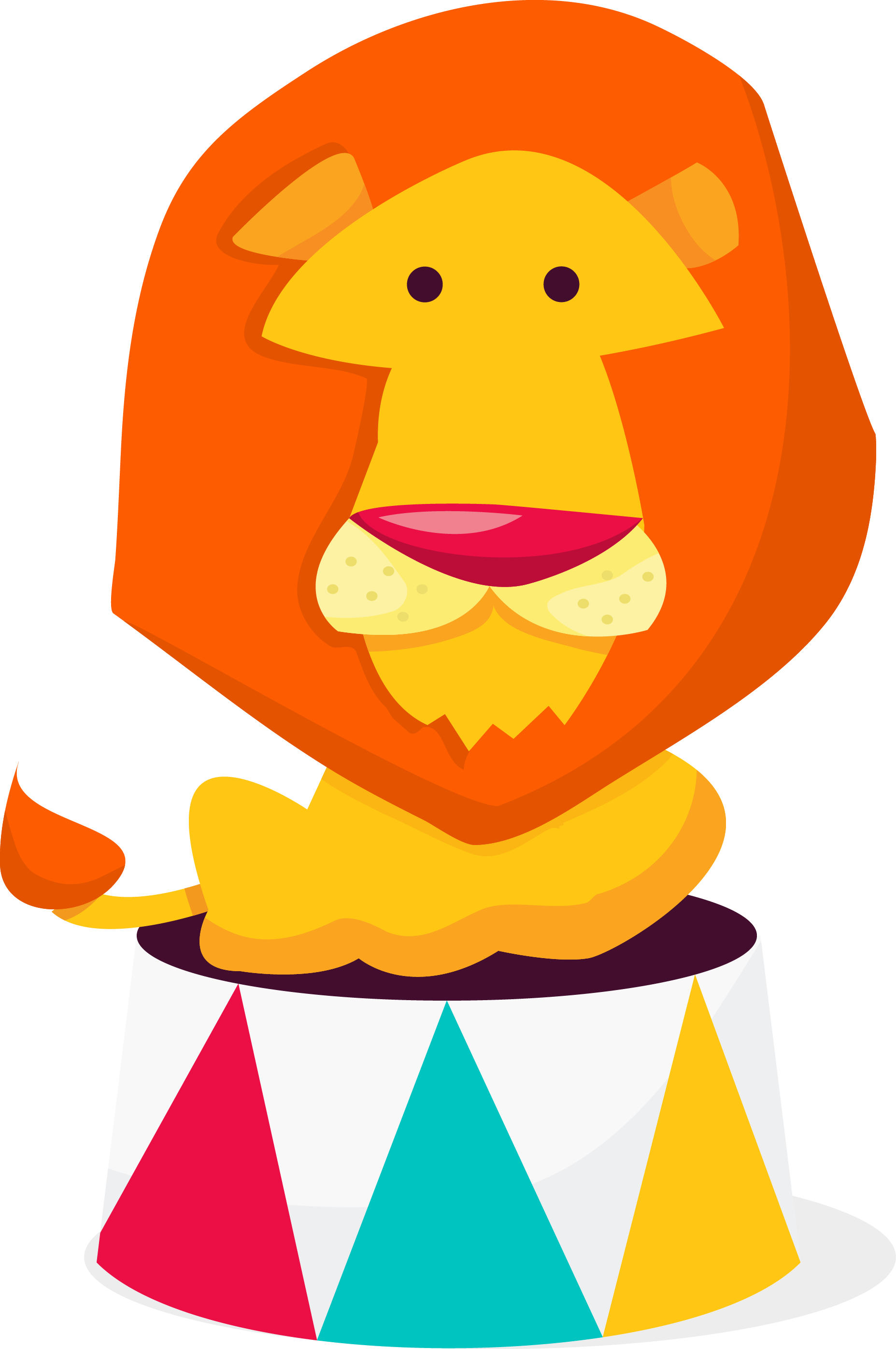 Lion Performance Circus Clip Art - Circus Lion Png (1855x2792)