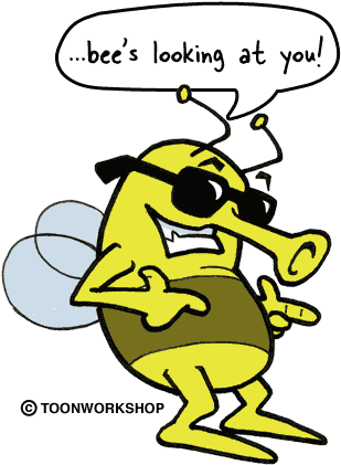Funny Bee Clipart - Funny Clip Art Gif (320x480)