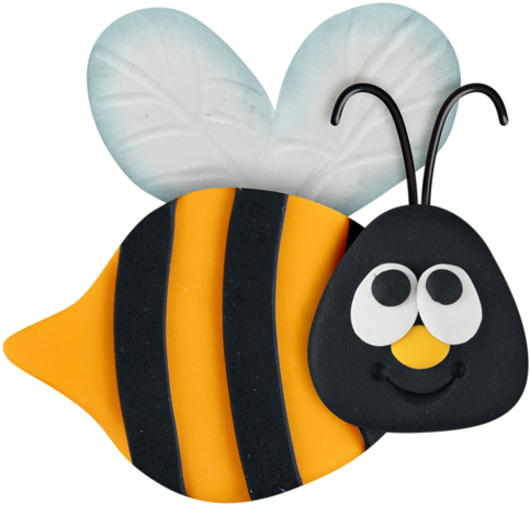 Bee Party, Bumble Bees, Nature Illustrations, Clip - Clip Art (500x477)