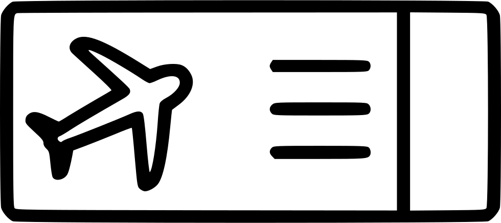 Cinema, Concert, Entry, Fare, Movie, Raffle, Ticket - Plane Ticket Icon (980x436)