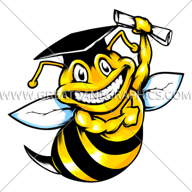 Graduation Bee - Graduation Clip Art Bees (385x385)
