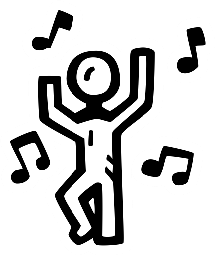 New Year's Hand Drawn - Dance Party Symbol (512x512)