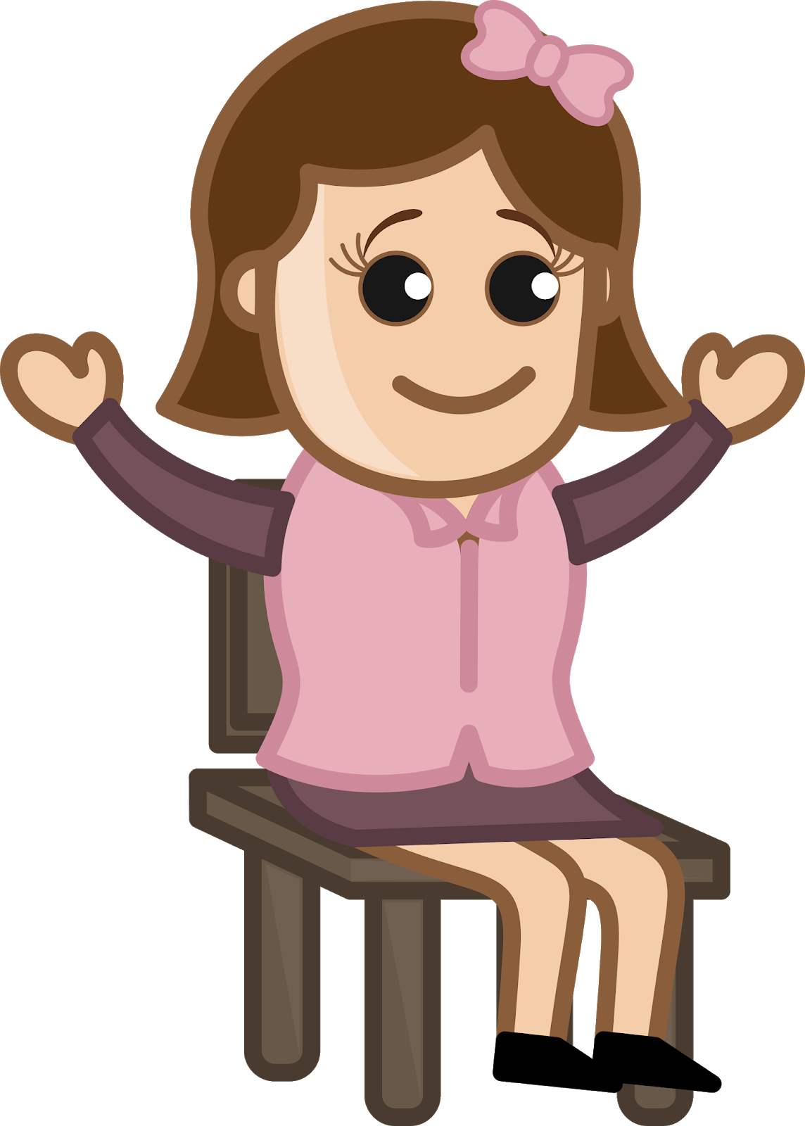 All's Well That Ends Well, Right - Girl On Chair Clipart (1144x1600)