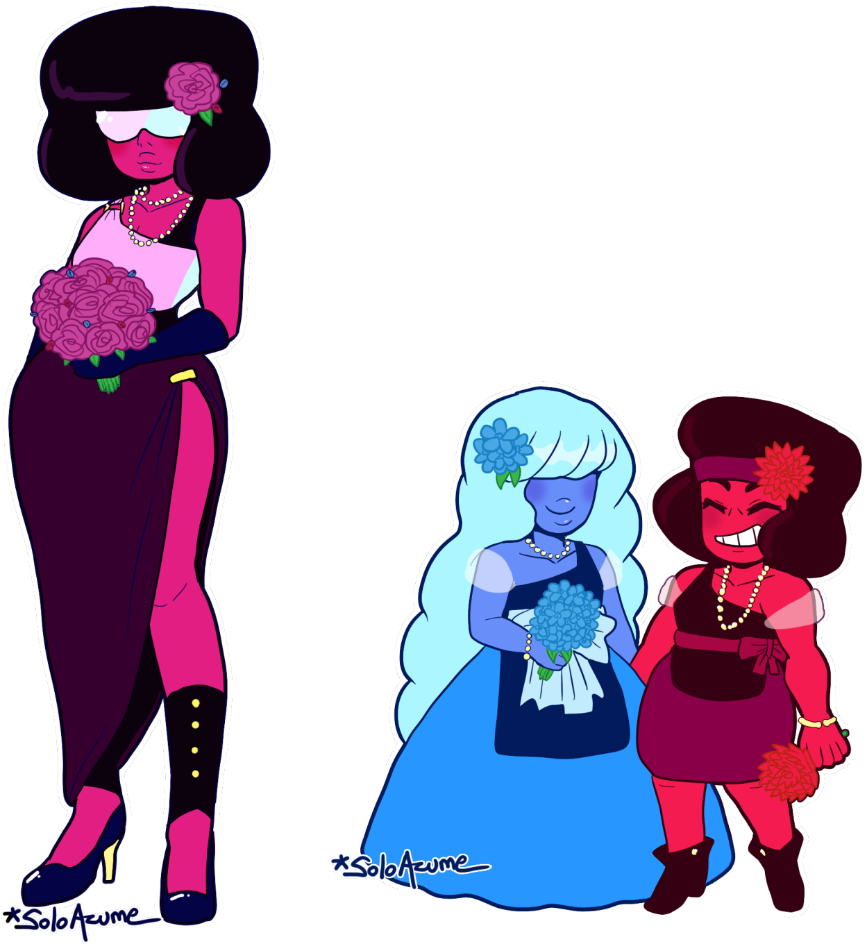 Garnet Fusion Formal - Steven Universe Ruby And Sapphire Wedding (1280x1359)
