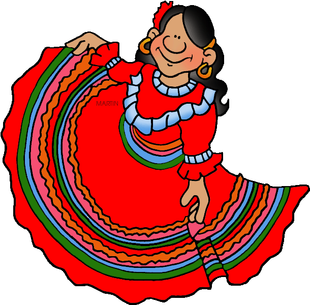 Clip Art Girl From Mexico Clipart - Mexican Fiesta Clipart (648x623)