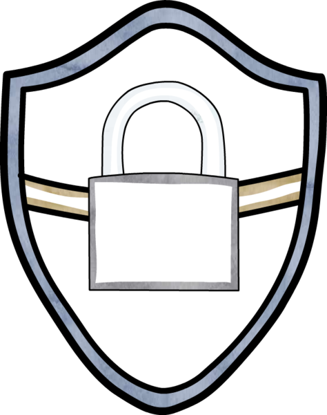 Lightning Bolt 9190295, Security Shield - Padlock (474x600)