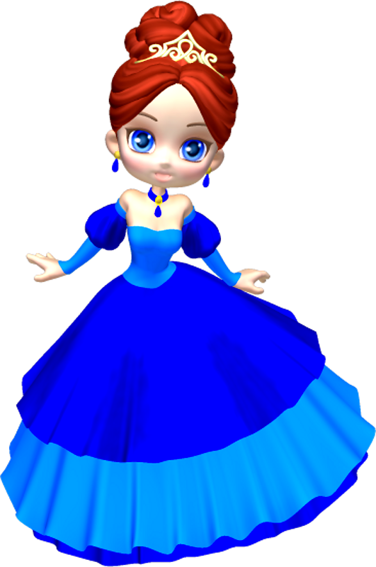 Princess In Blue Poser Png Clipart By Clipartcotttage - Clip Art (531x800)