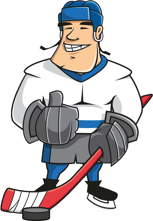 Top Trike Reviews Are Fun - Funny Cartoon Hockey Player (582x823)