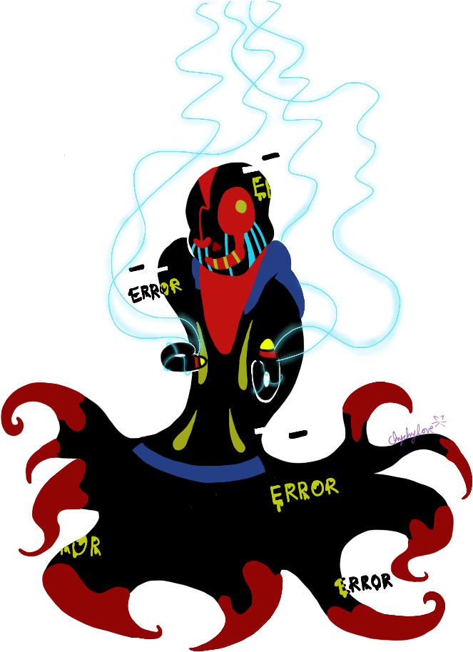 Error Sans/gaster Fusion By Chychylove - Error Sans And Gaster (704x960)