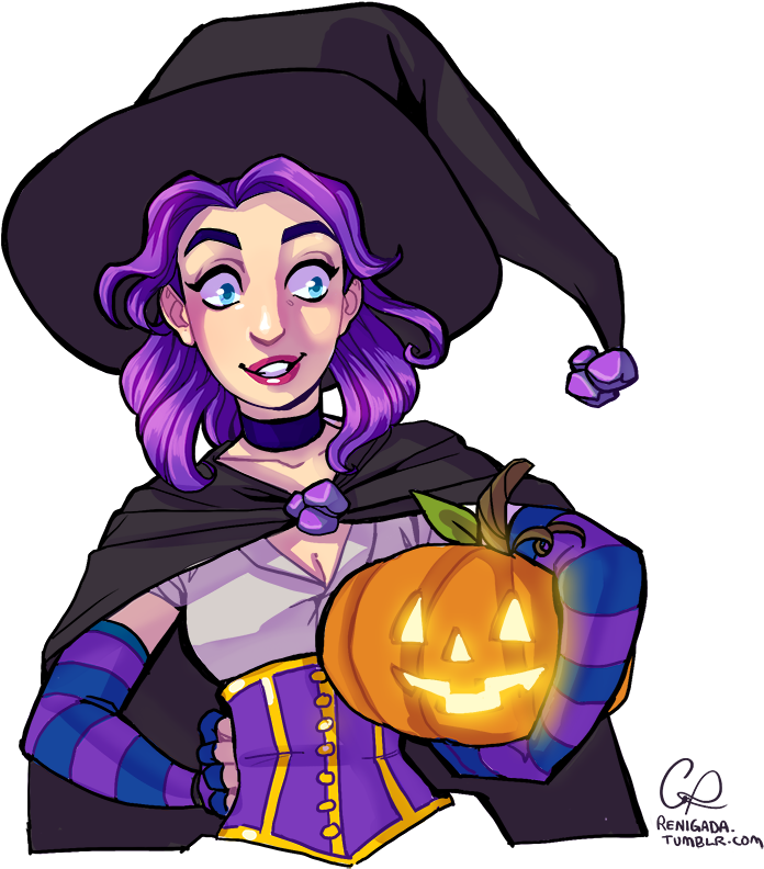 Witchy Abigail From Stardew Valley By Cpatten - Squash (846x842)