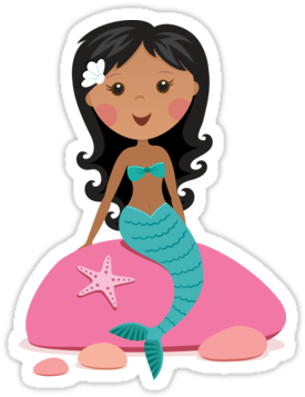 Cute Mermaid Illustration - Cartoon Mermaid (375x360)