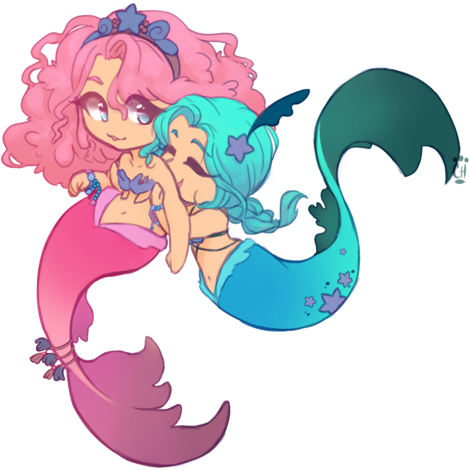 Mermaid Legendary Creature Drawing Clip Art - Cute Mremaids (1024x1024)