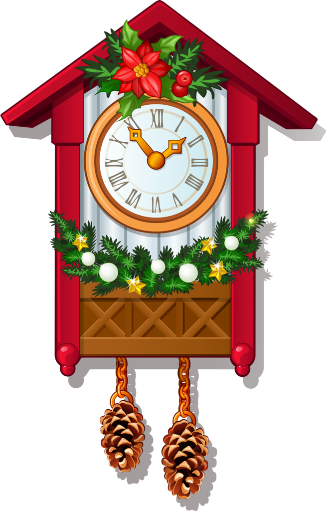 2016 Merry Christmas And Happy New Year Vector Background - Horloge Coucou Gif Animé (654x1024)