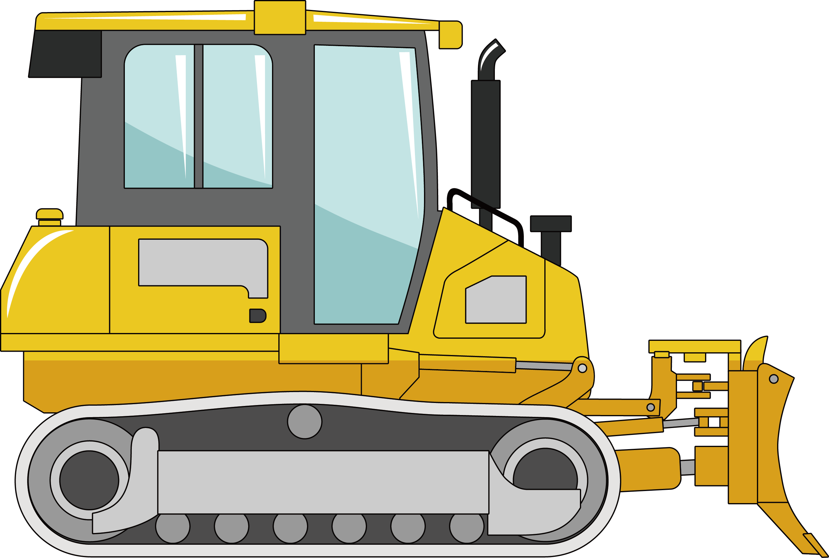 Machine Clipart Heavy Equipment - Bulldozer (2749x1850)