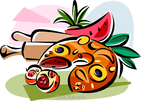 Bolo Rei, Portuguese Sweet Bread Royalty Free Vector - Didactic Method (480x344)