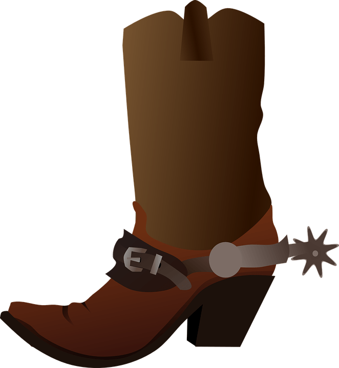 Cowboy Clipart Transparent Png - Cowboy Boot Clip Art (662x720)