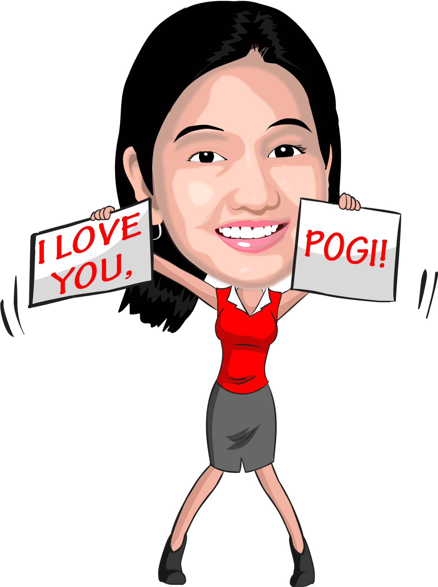 Yeyen Caricature Poses - Cartoon (1400x1954)