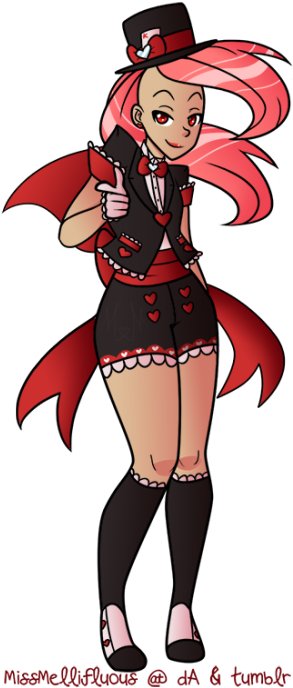 Demon Pin-up Girl Cartoon Homo Sapiens - Cartoon (500x699)