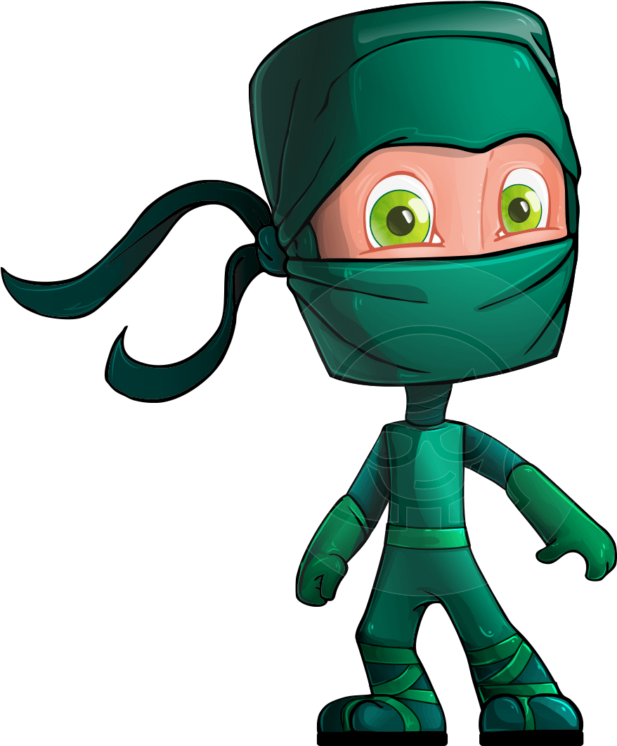 Ninja Cartoon Characters Vector Graphicmama - Ninja Animado Png (957x1060)