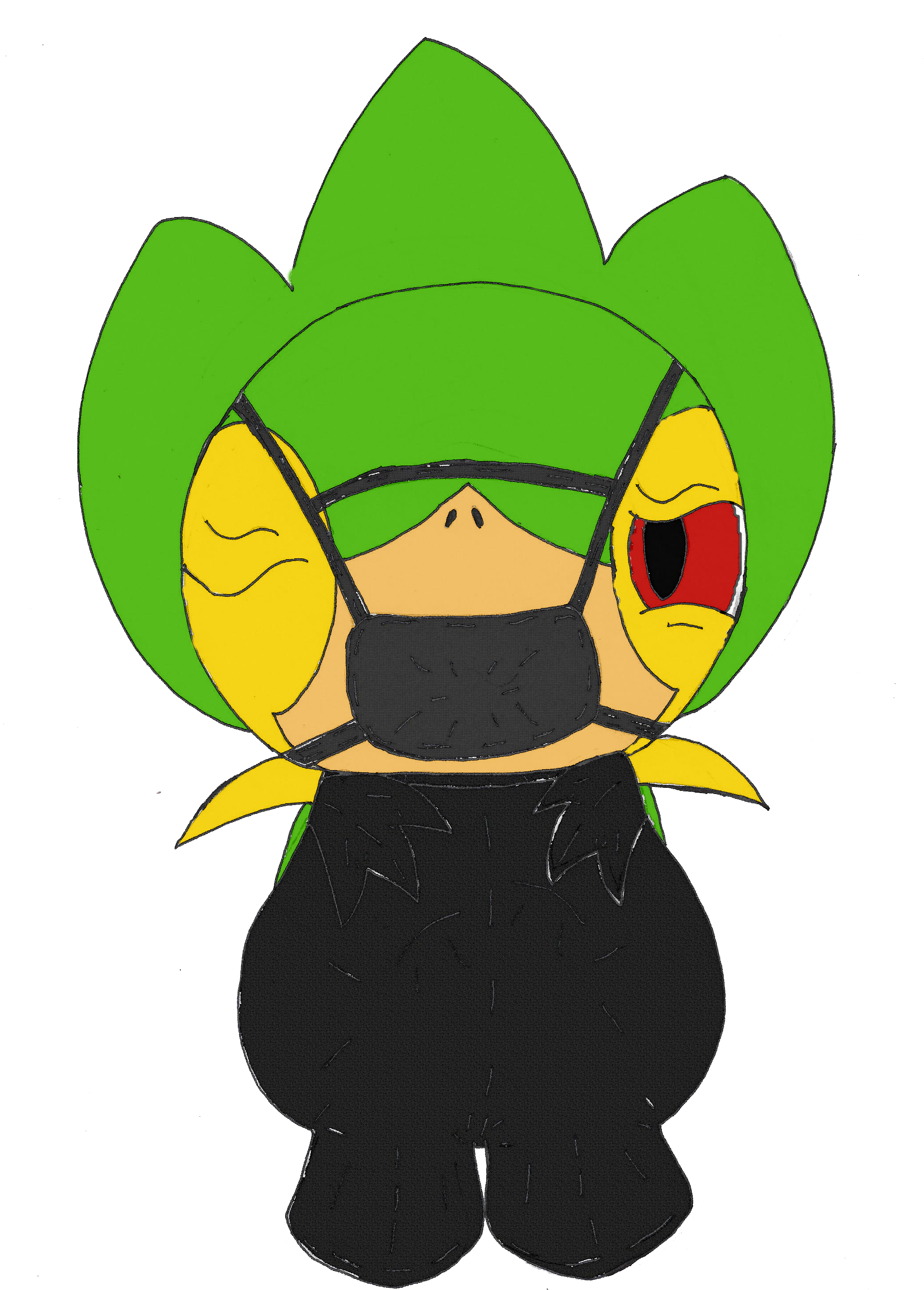 Ninja Snivy - Cartoon (2128x3023)
