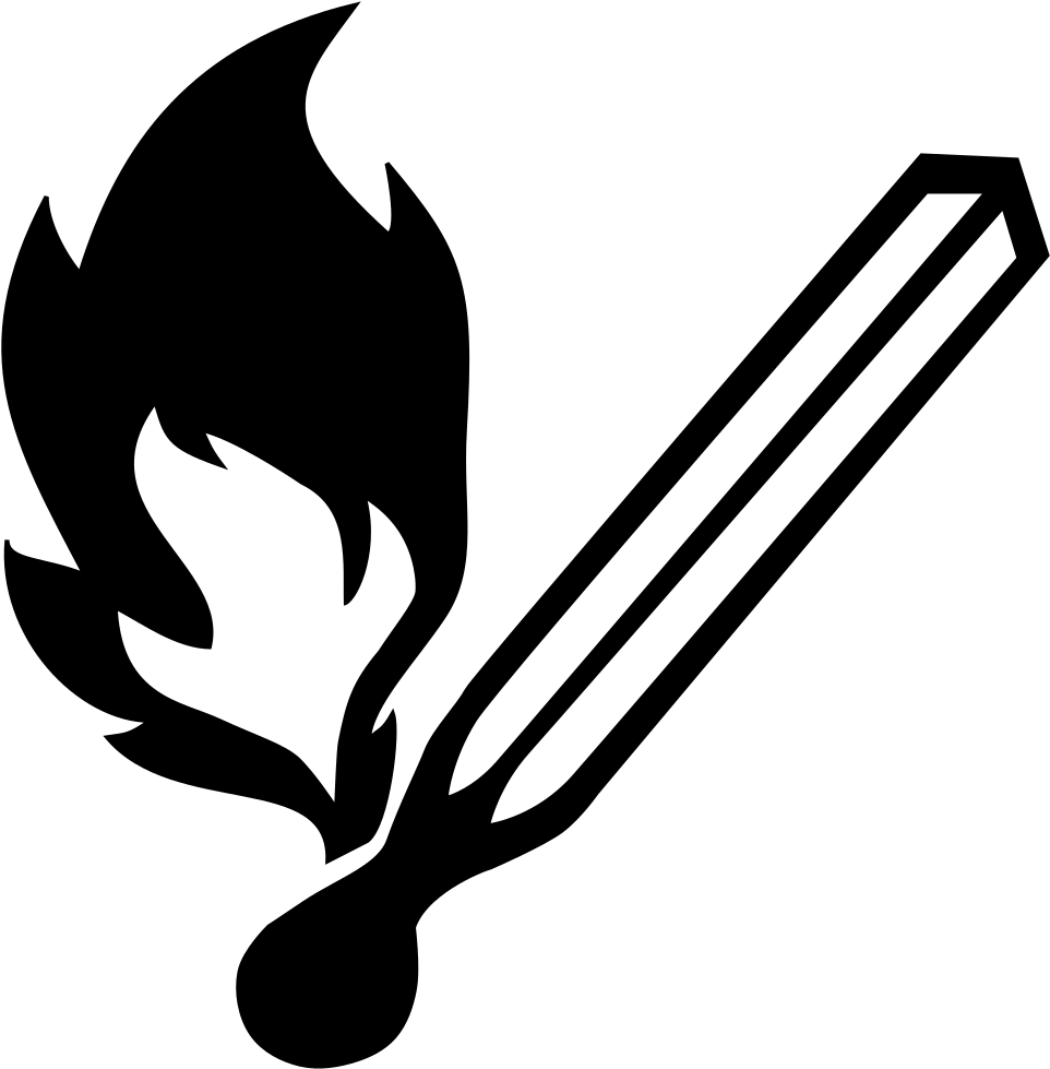 Burning Matchstick Pictogram No Open Flame Icon (995x1000) Png