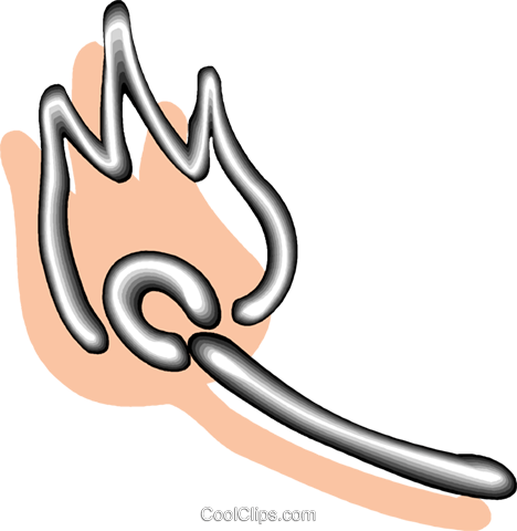 Matchstick On Fire Royalty Free Vector Clip Art Illustration - Matchstick On Fire Royalty Free Vector Clip Art Illustration (468x480)
