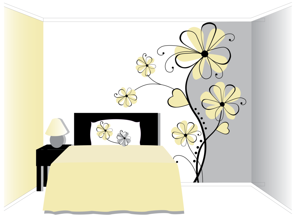 Fantasy Flowers 3 Paint By Number Mural - Mural (1024x728)