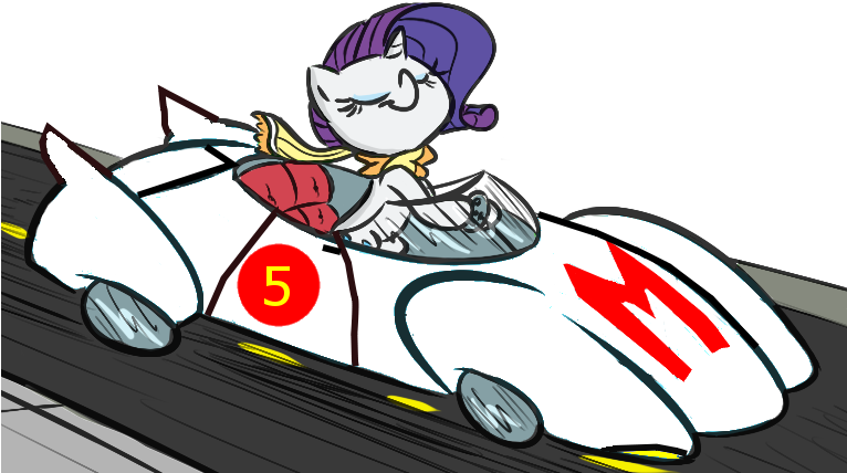 Tess, Car, Clothes, Driving, Eyes Closed, Female, Mare, - Speed Racer My Little Pony (765x478)