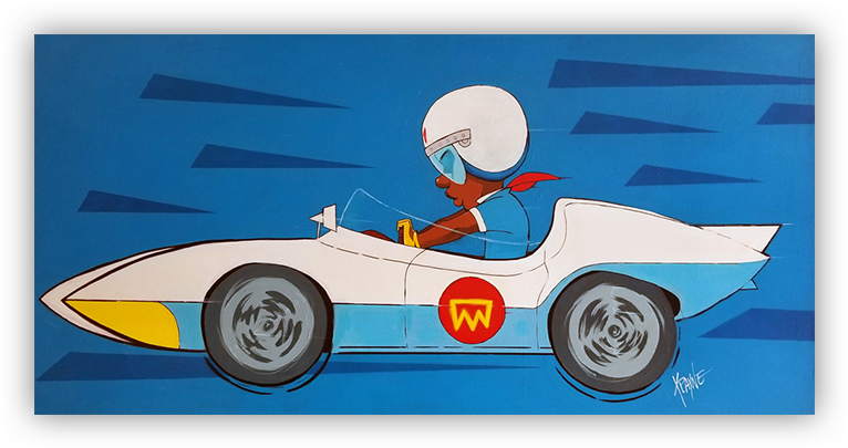 A Lil' Speed Racer Painting - A Lil' Speed Racer Painting (800x800)