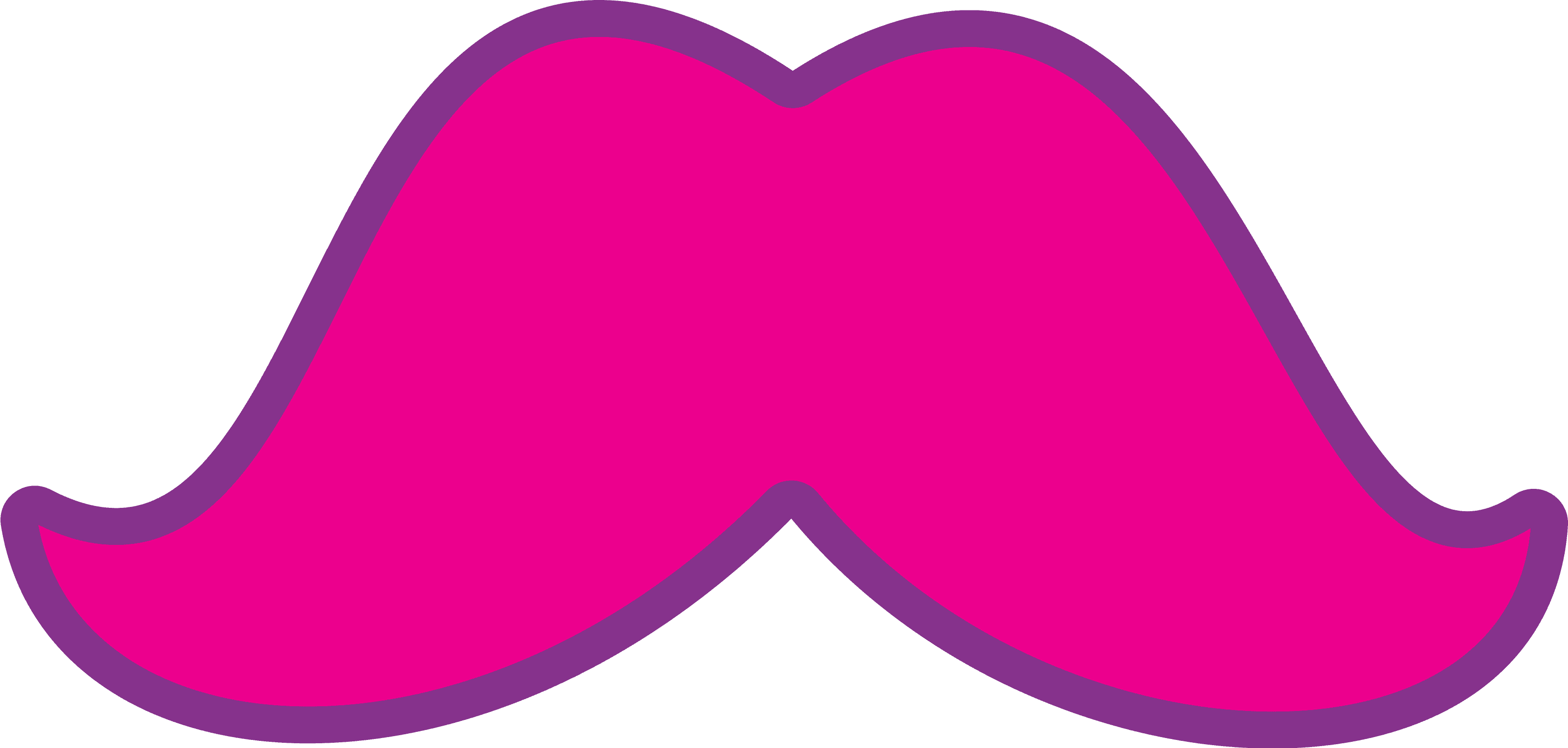 Pink Mustache Clip Art Pink Mustache By Sara Ramon - Mustache Pink (3301x1576)